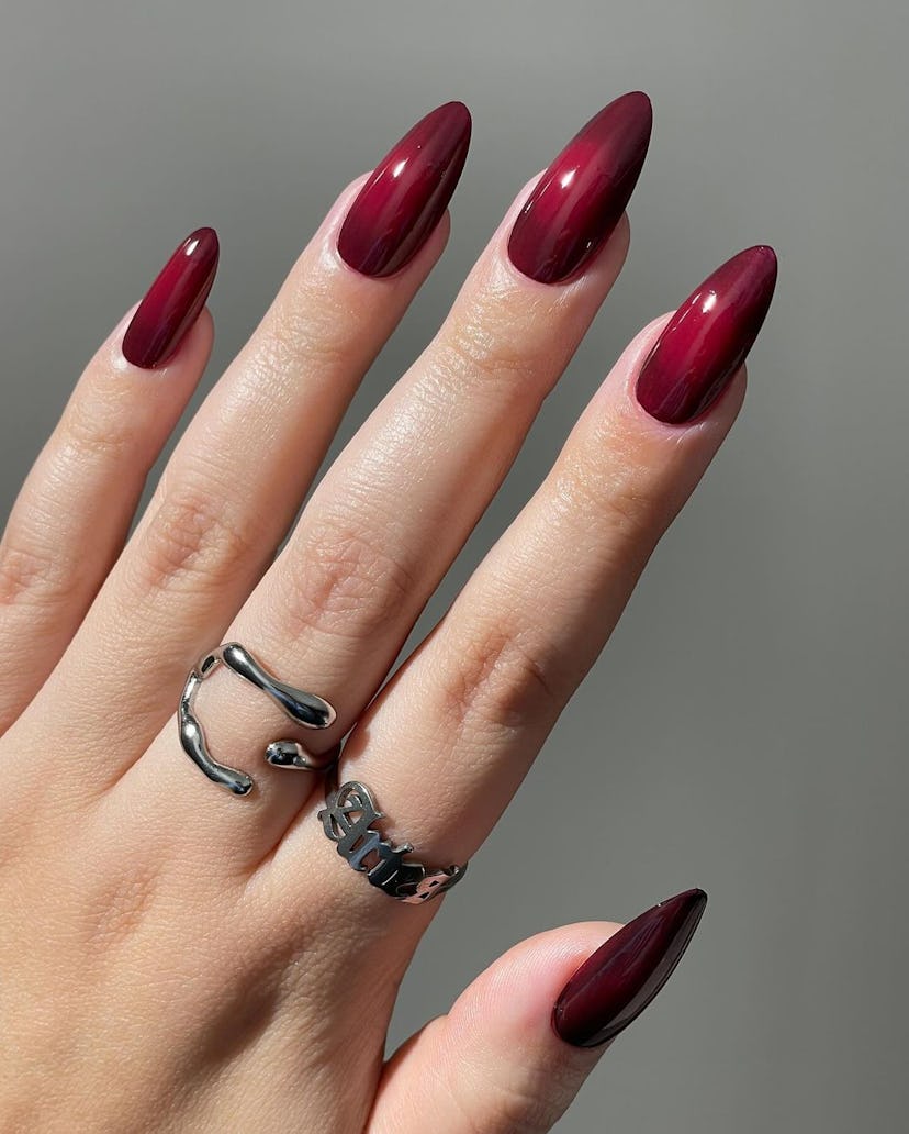 Nail Art Maron in Fall: Cherry Mocha Vibes