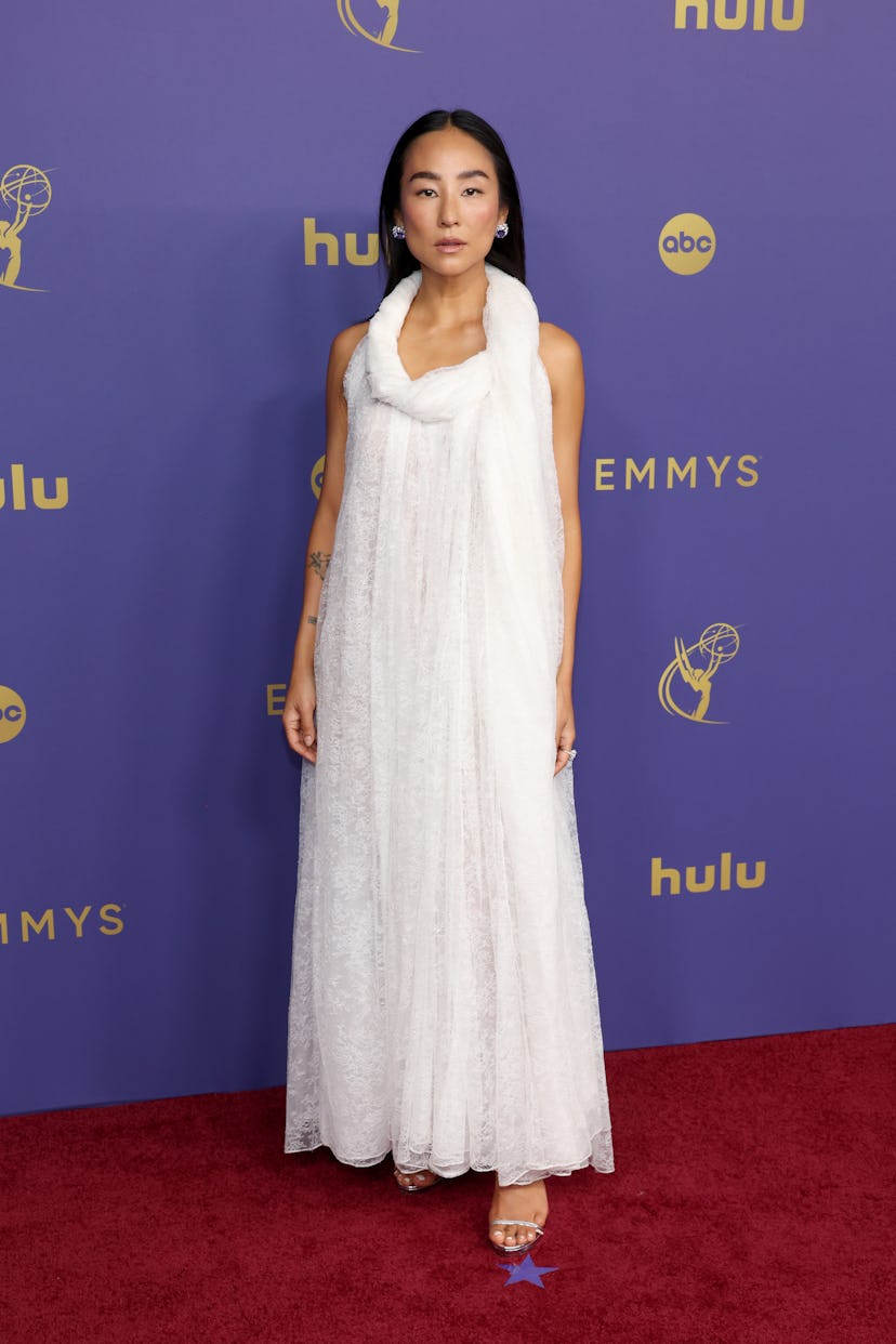 Greta Lee attends the 76th Primetime Emmy Awards at Peacock Theater on September 15, 2024 in Los Ang...