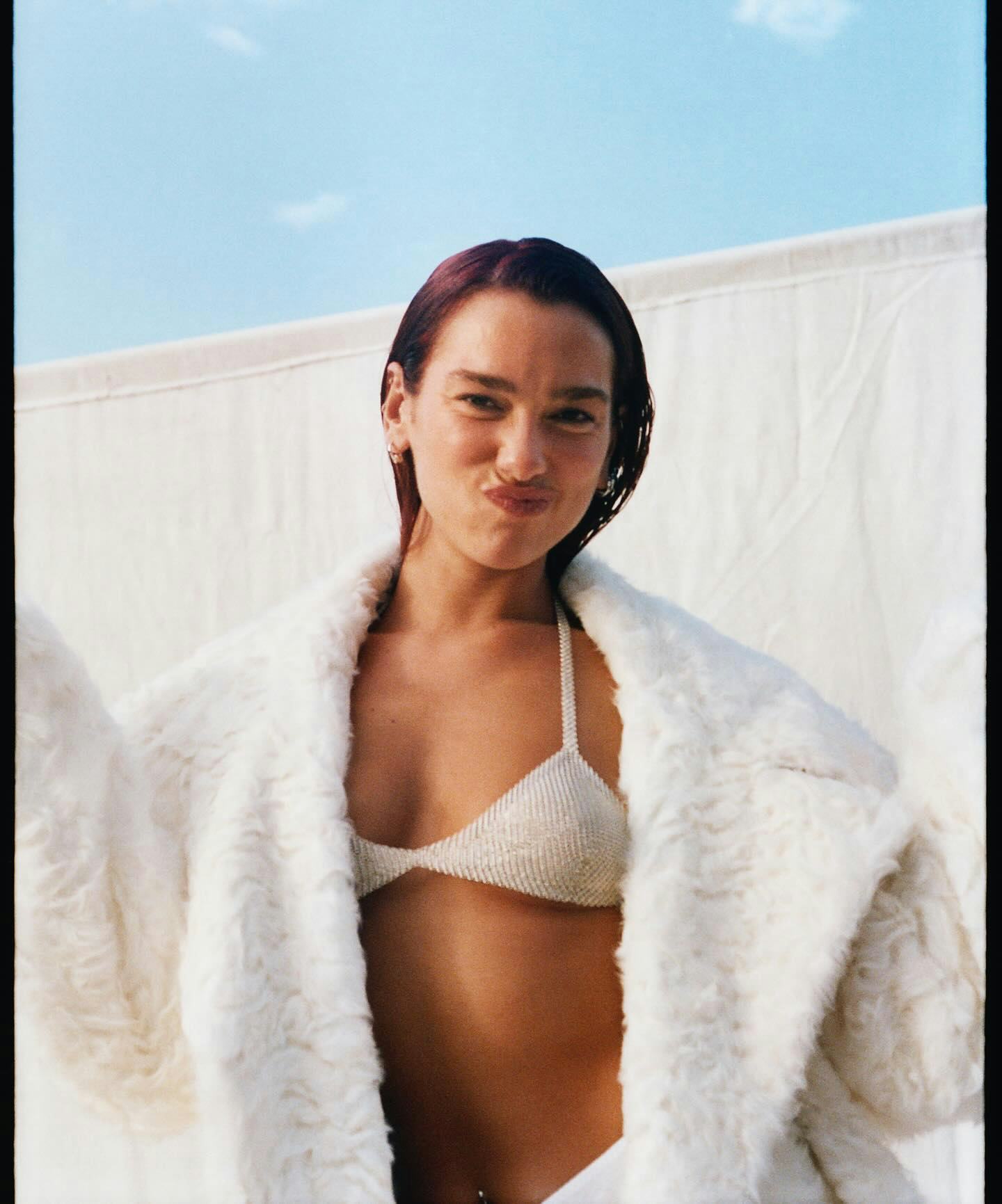 Dua Lipa stripped down to her undies.