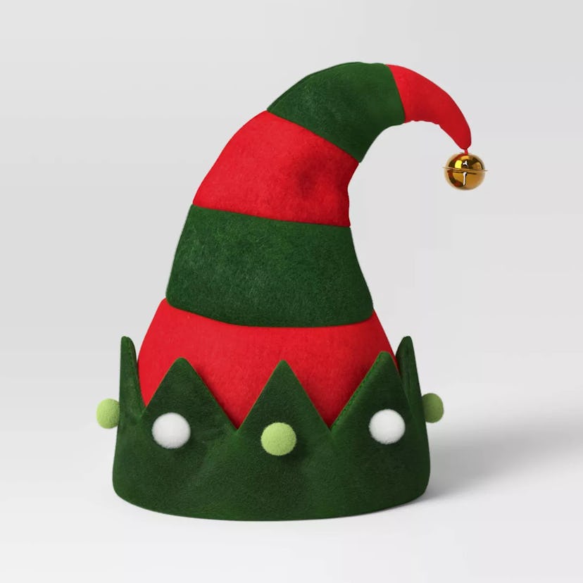 Striped Christmas Elf Costume Hat