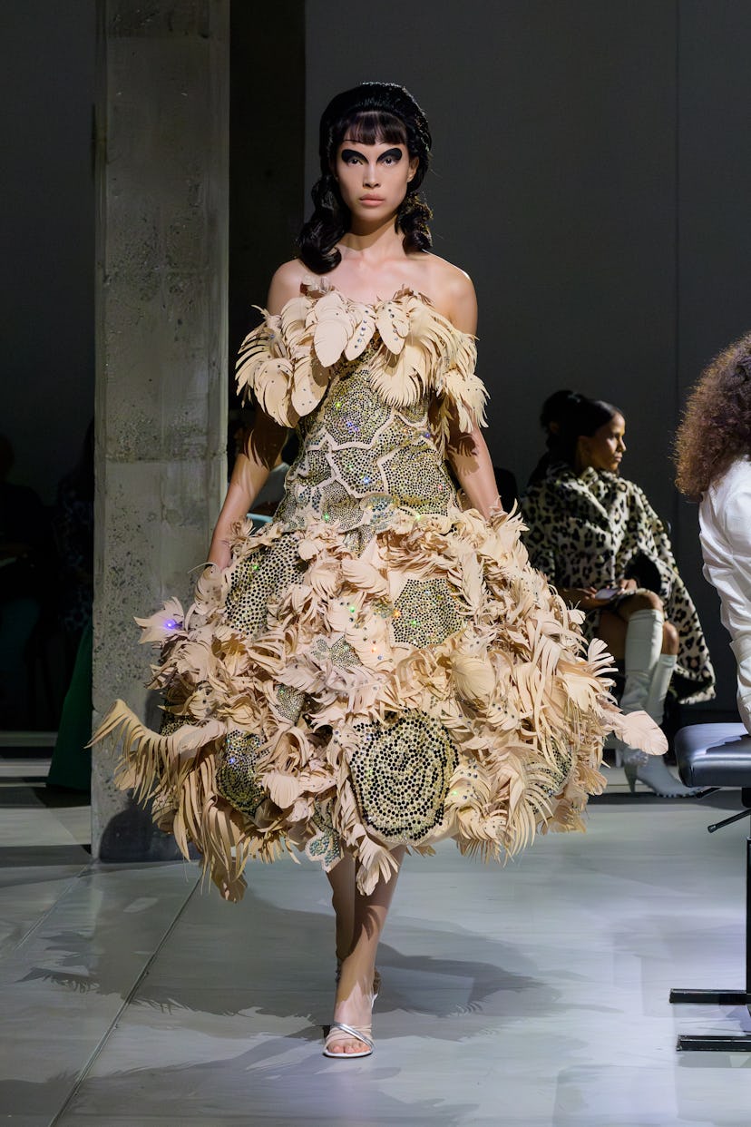 a look from marni's spring 2025 collection shown at milan fashion week