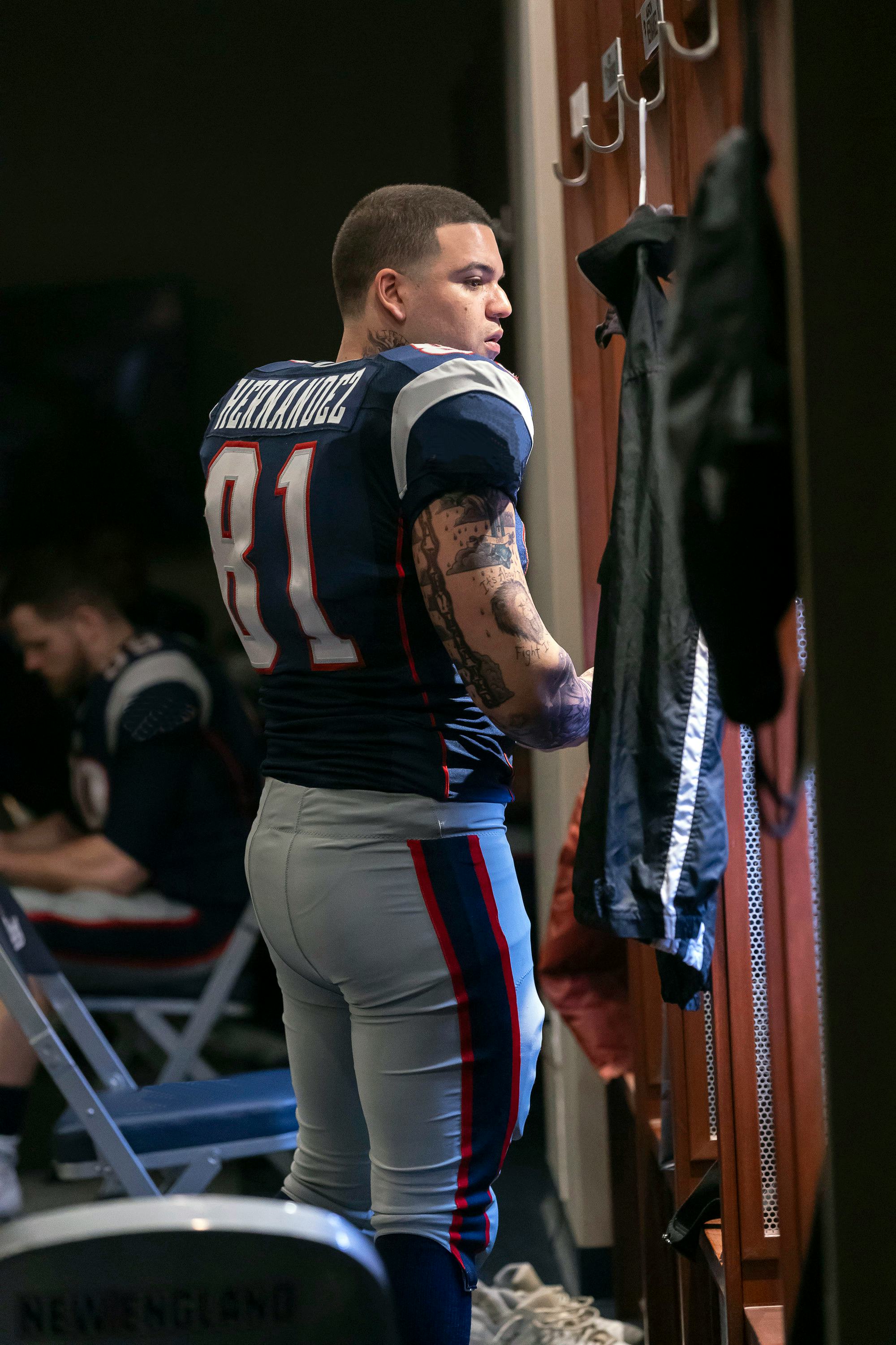 Josh Rivera as Aaron Hernandez on American Sports Story. Photo via FX