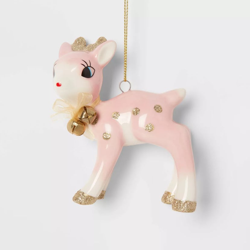 Retro Deer Christmas Ornament