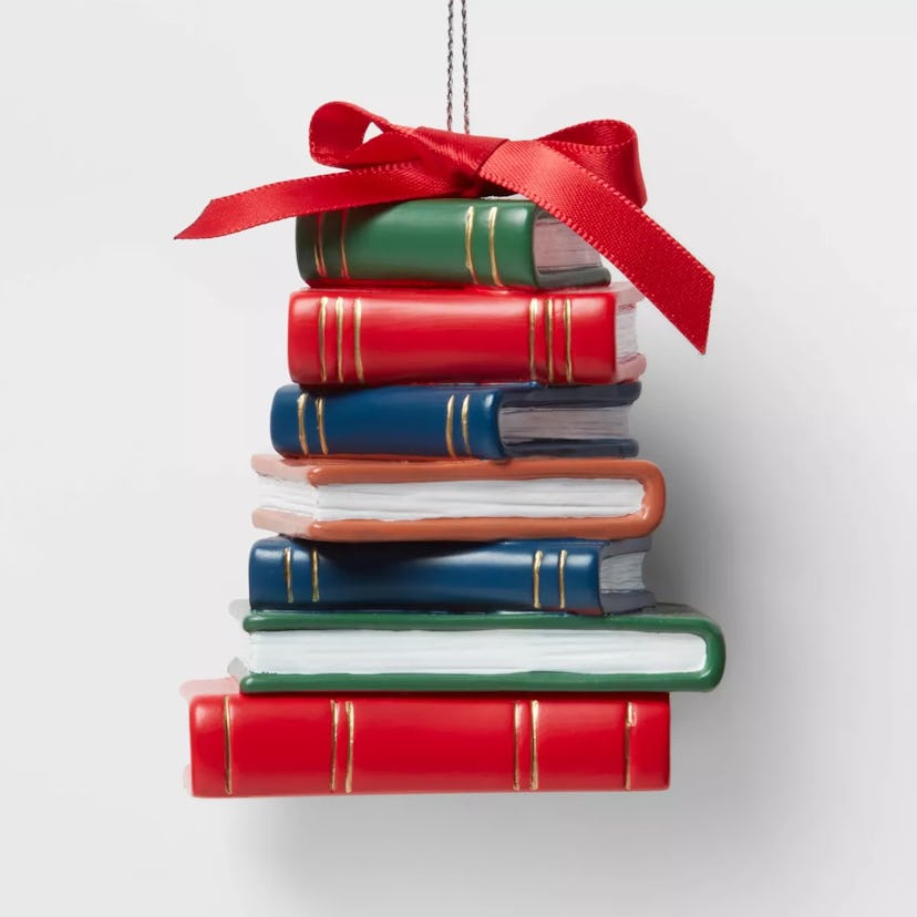 Stacked Books Christmas Tree Ornament