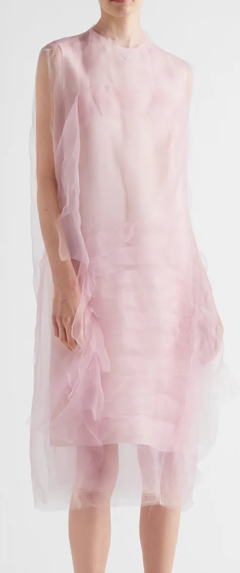 Ariana Grande's Sheer Pink Dress Is Straight Off The Khaite Spring/Summer  2025 Runway