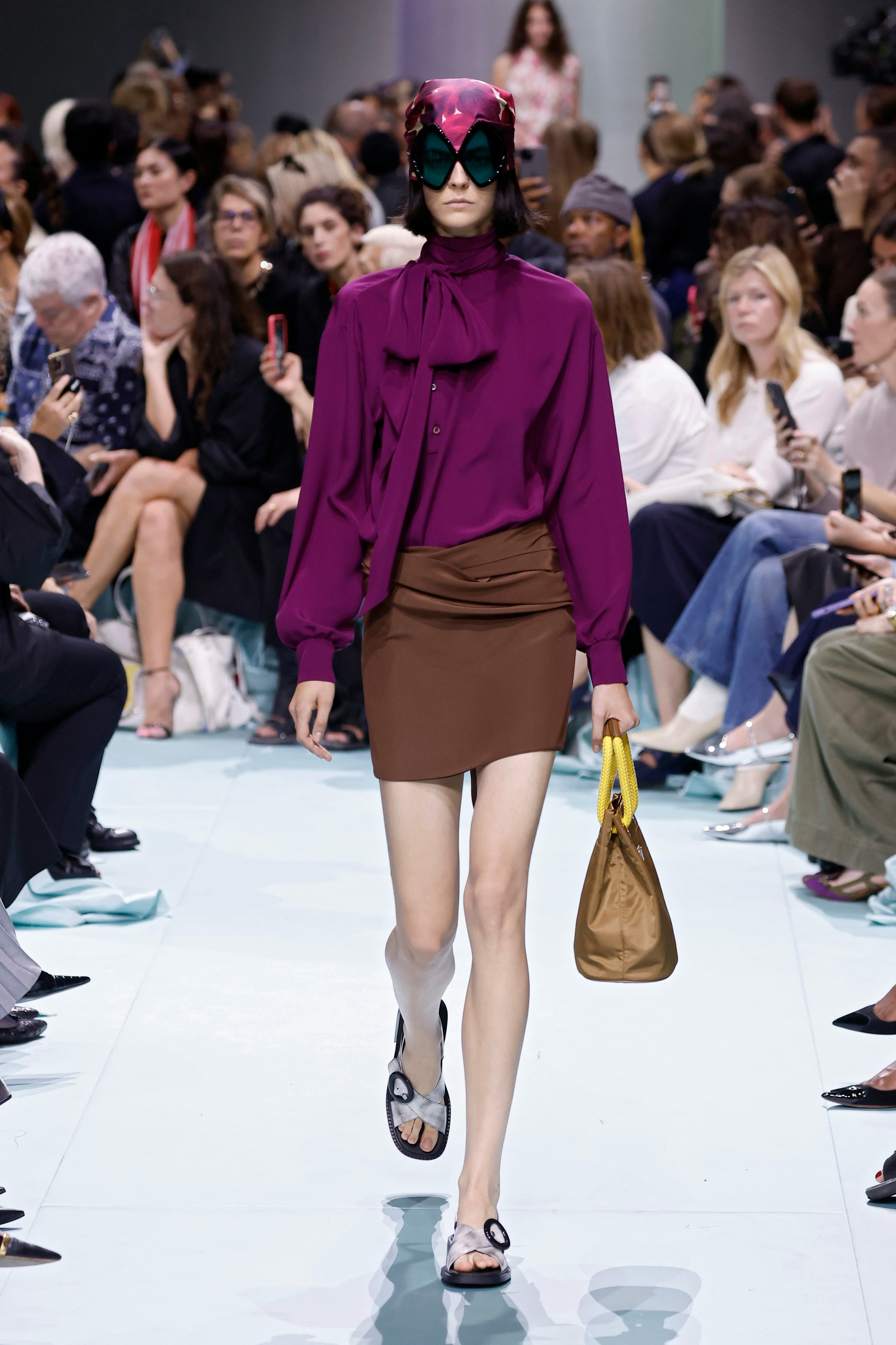 At Prada Spring 2025 a Mashup of Eras Elegance With Edge