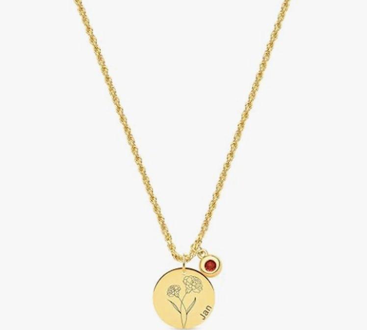 MEVECCO Birth Flower Necklace