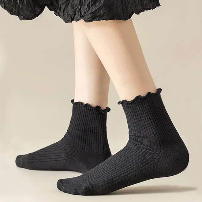 Mcool Cotton Lettuce Crew Socks (6 Pairs)