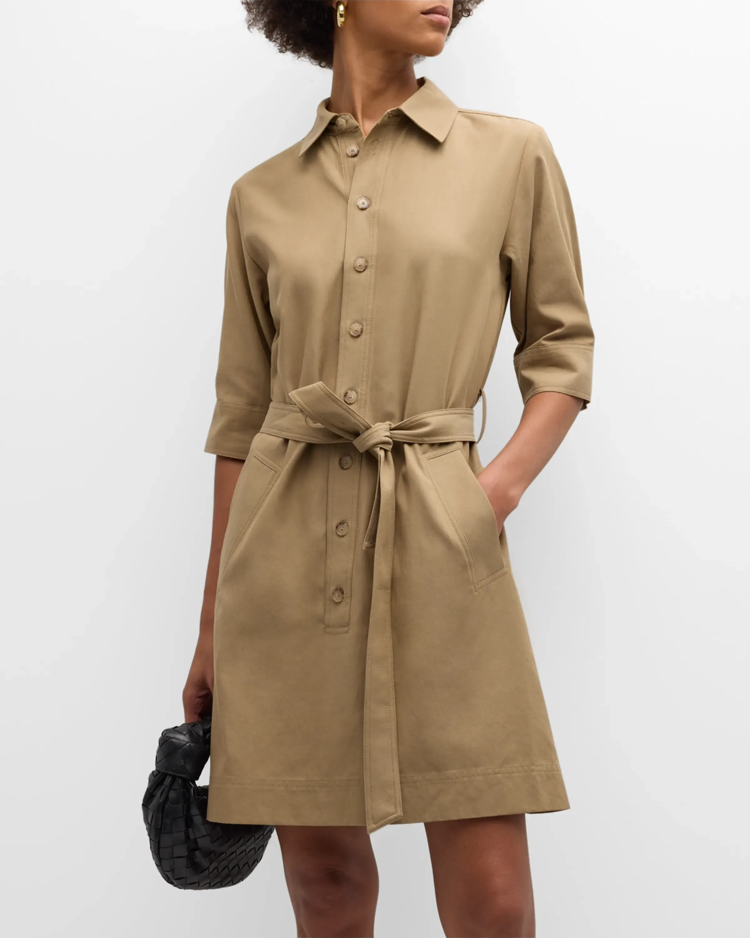 Khaki Color Block Dress