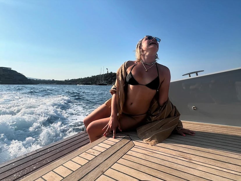 Florence Pugh wore two bikinis on her vacation.