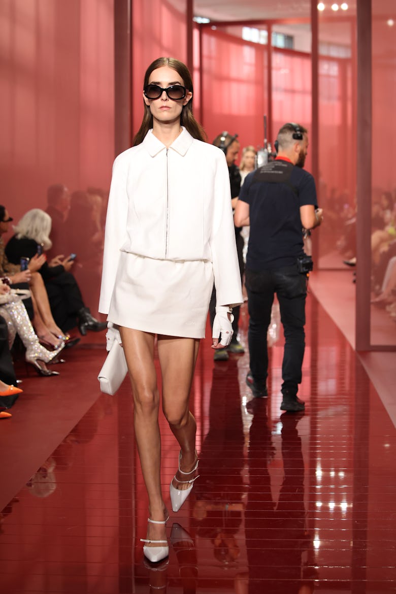 A model walks the runway at the Gucci Women's Spring Summer 2025 Fashion Show during the Milan Fashi...