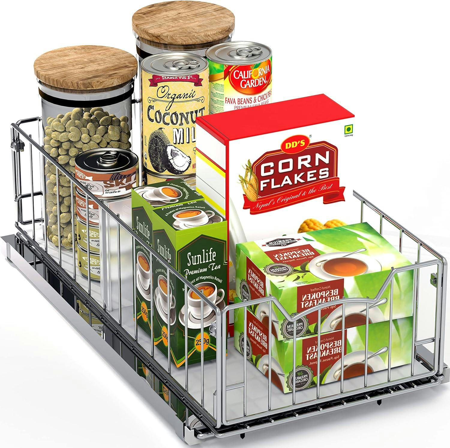 Simple Houseware Pull Out Cabinet Sliding Basket