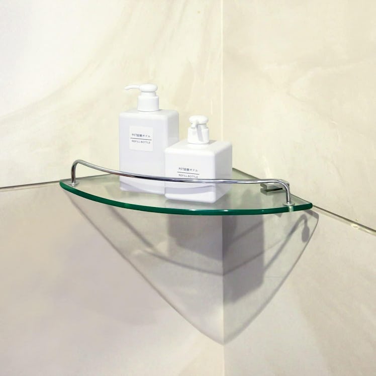 Vdomus Glass Corner Shelf 