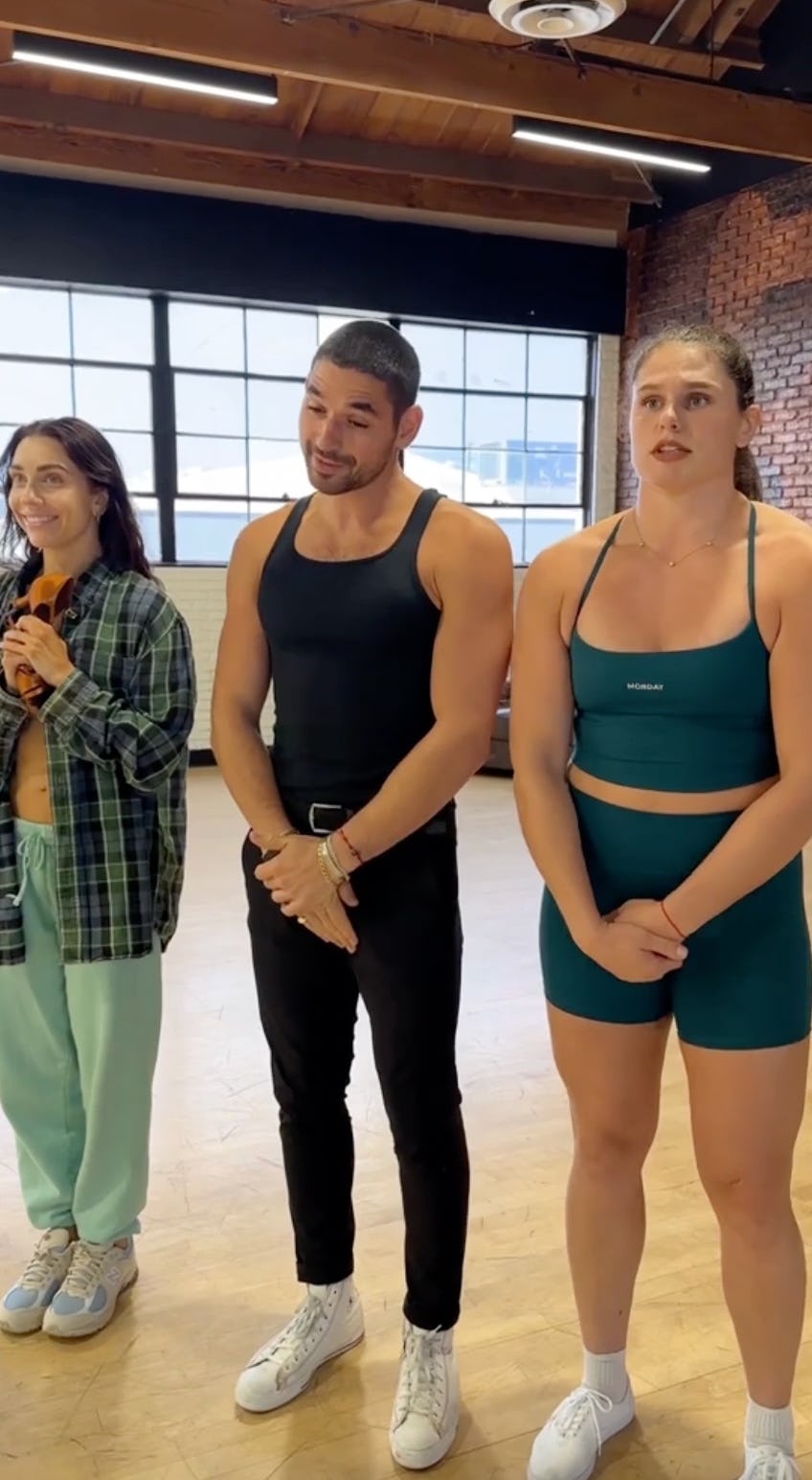 Joey&rsquo;s &lsquo;DWTS&rsquo; castmates recreated &lsquo;The Bachelor.&rsquo; Screenshot via TikTok