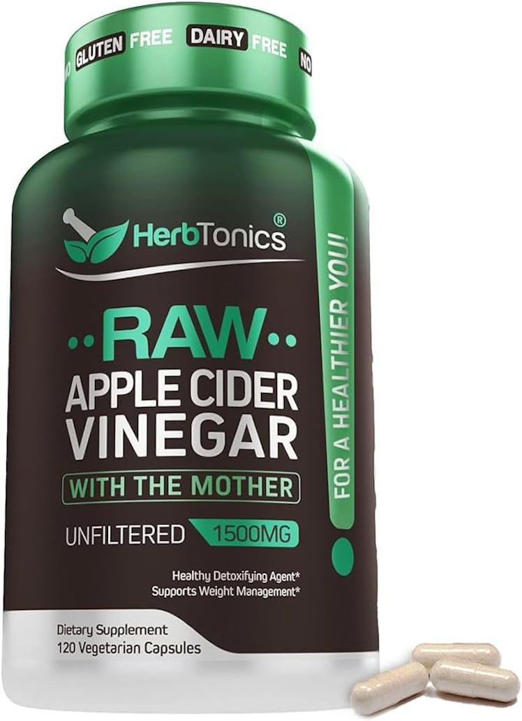 Herbtonics Raw Apple Cider Vinegar Capsules (120 Count)