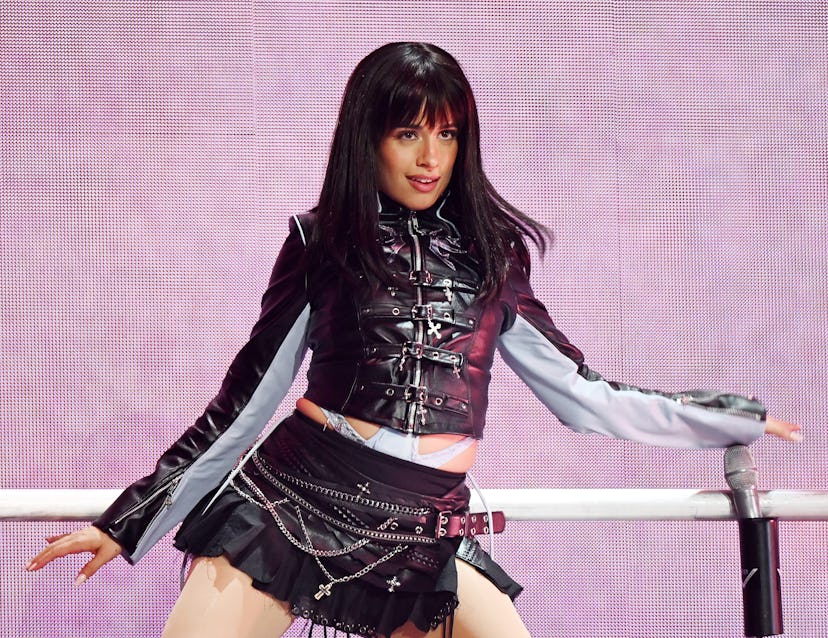 Camila Cabello wore a micro pleat skirt at the iHeartRadio Music Festival.