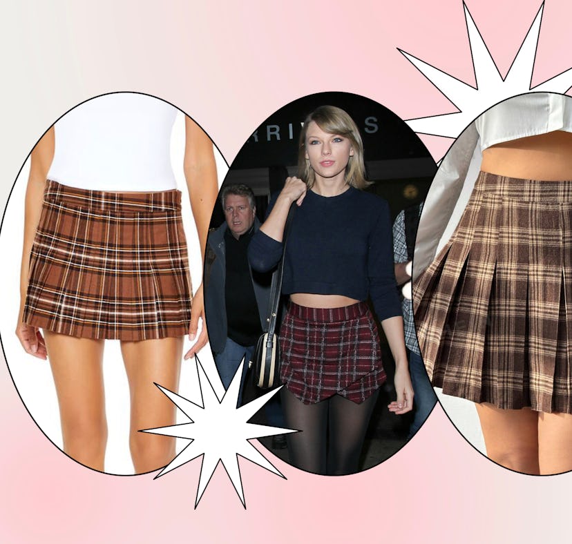 You can shop for dupes of Taylor Swift's go-to fall bottom, a plaid mini skirt.