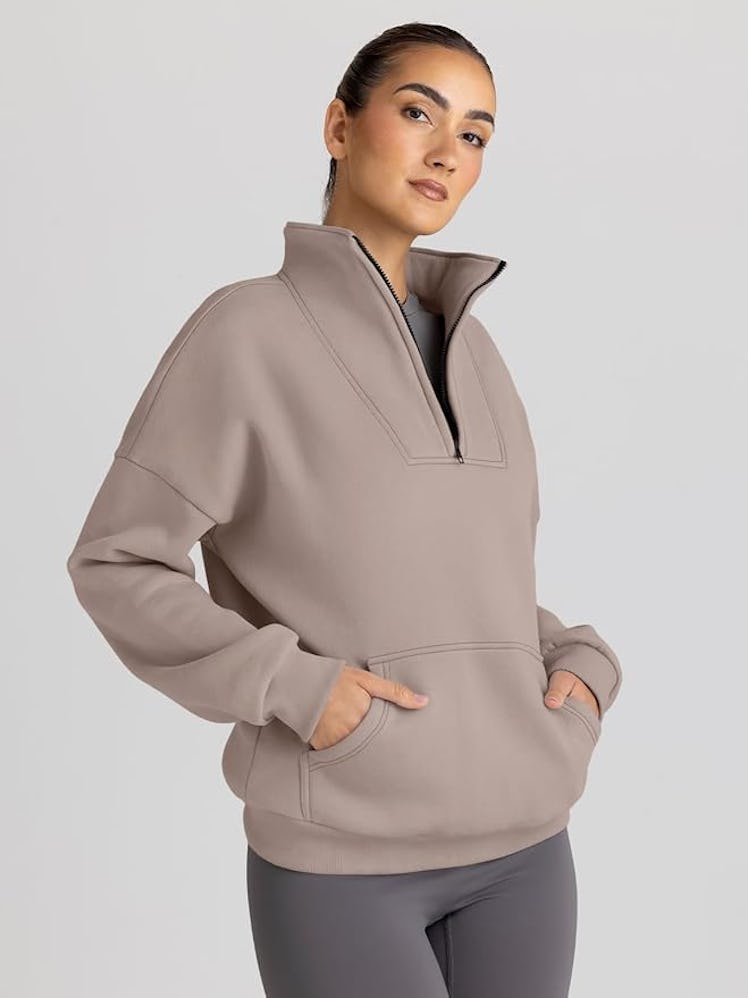 Trendy Queen Half-Zip Collared Pullover