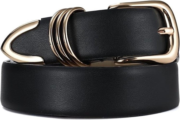 RISANTRY Faux Leather Belt