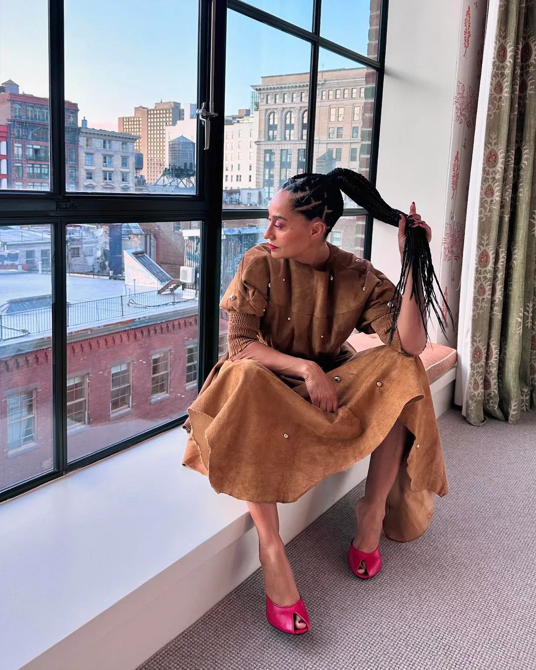 ross burgundy dresses Tracee Ellis Ross' Burgundy Nails Will Be Your New Fall Fixture