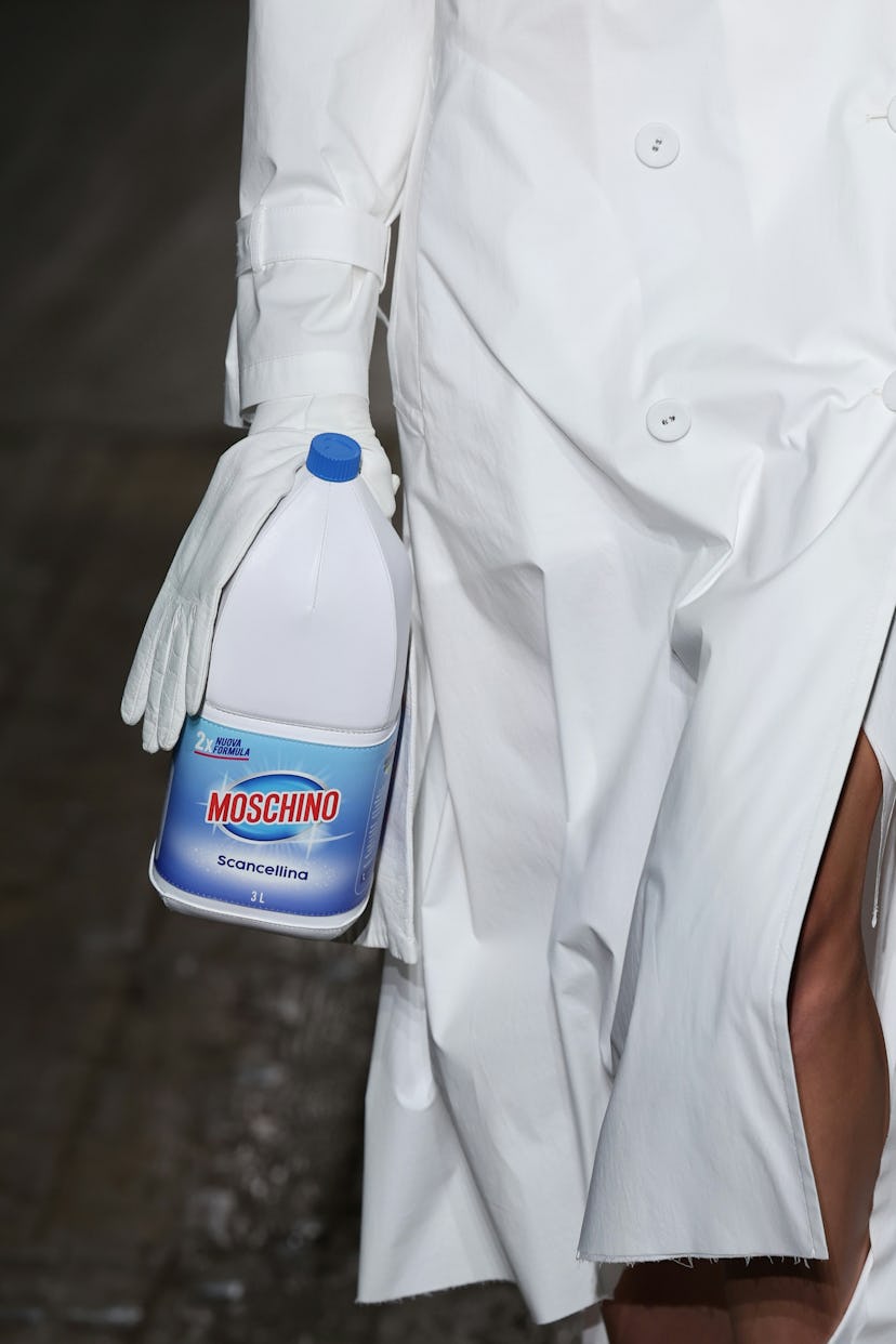 A model at Moschino’s Spring/Summer 2025 MFW runway.