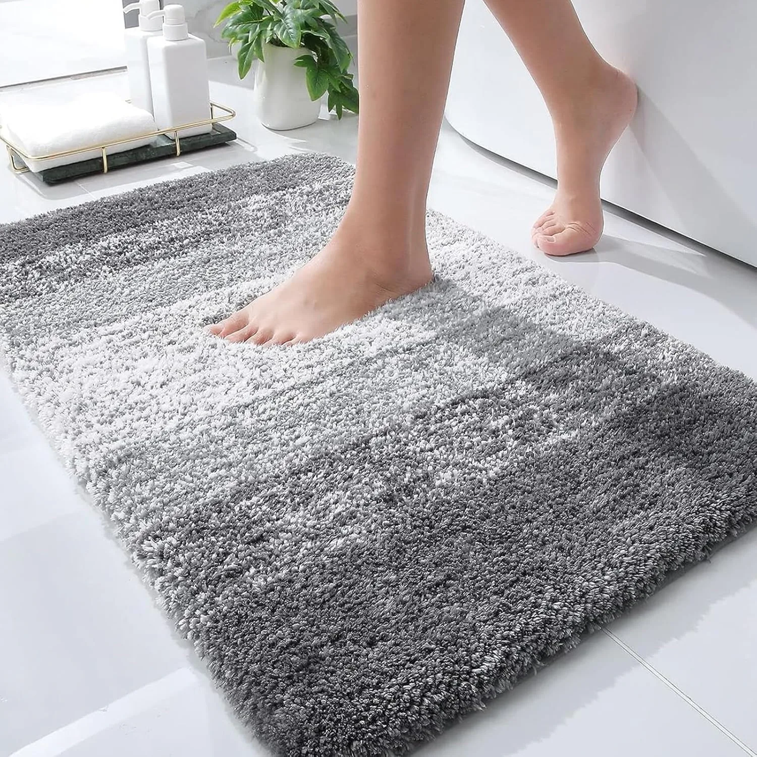 OLANLY Microfiber Bathroom Rug