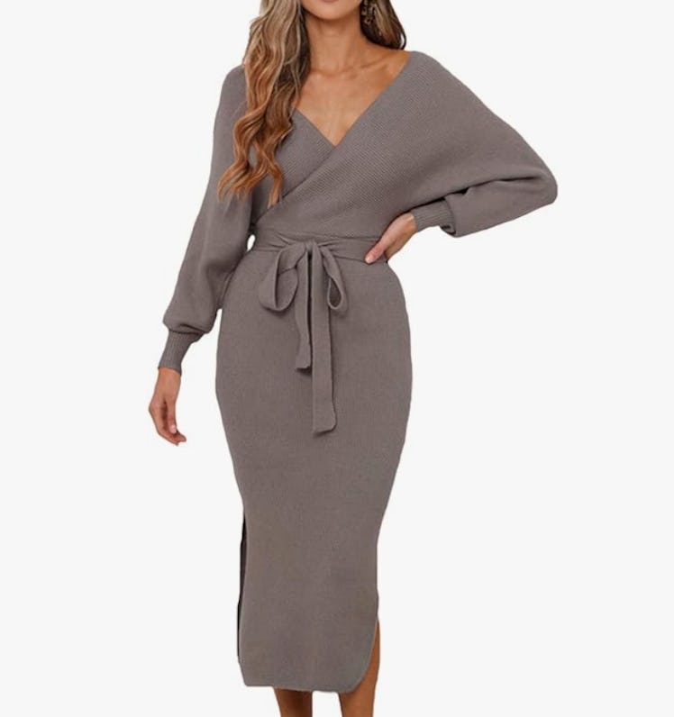 VamJump V-Neck Backless Sweater Dress