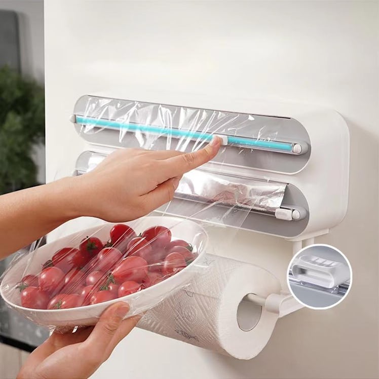 Yivinow Magnetic Paper Towel and Wrap Organizer