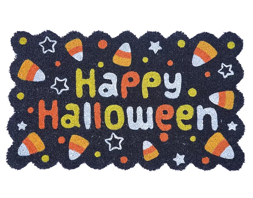 Haunted Living 1-1/2-ft x 2-1/2-ft Indoor/Outdoor Decorative Fall Door Mat