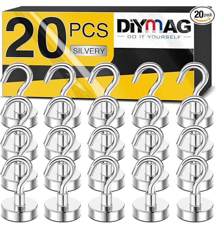 DIYMAG Magnetic Hooks (20-Pack)