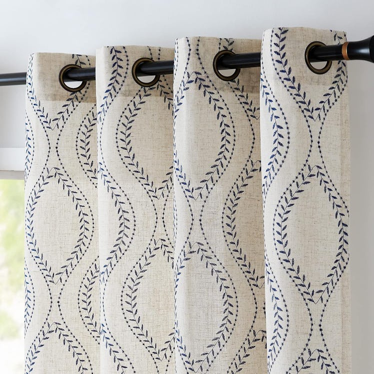 jinchan Linen Curtains (2 Panels)