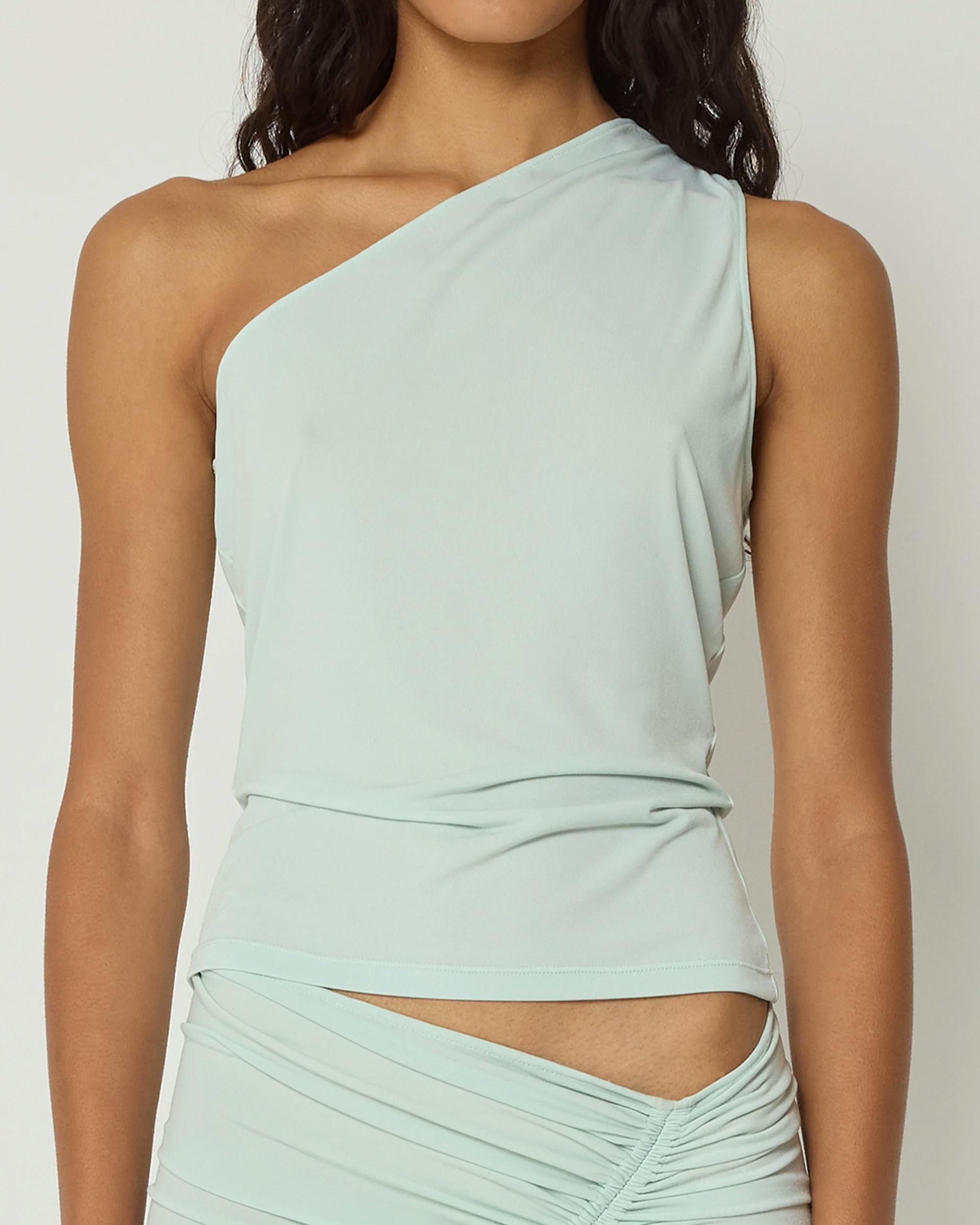 One Shoulder Cutout Tank