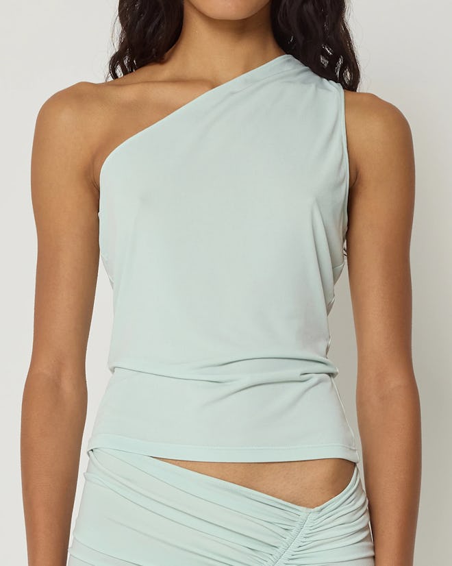 One Shoulder Cutout Tank