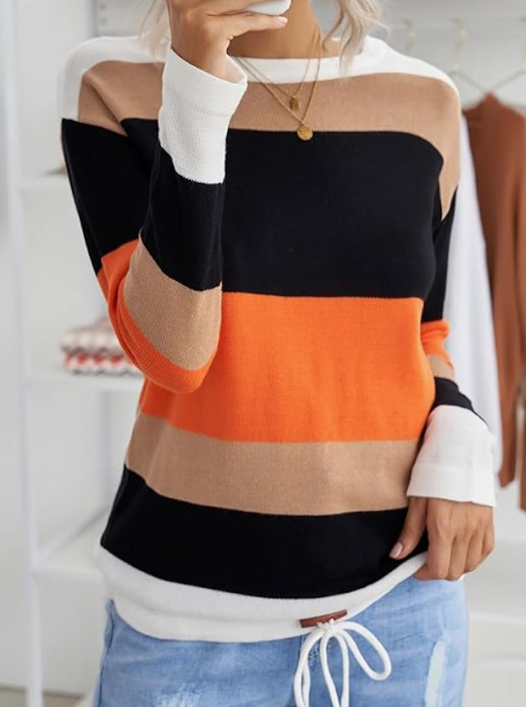 Dokotoo  Round Neck Pullover Sweater