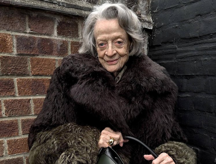 Maggie Smith photographed by Jeurgen Teller for Loewe.