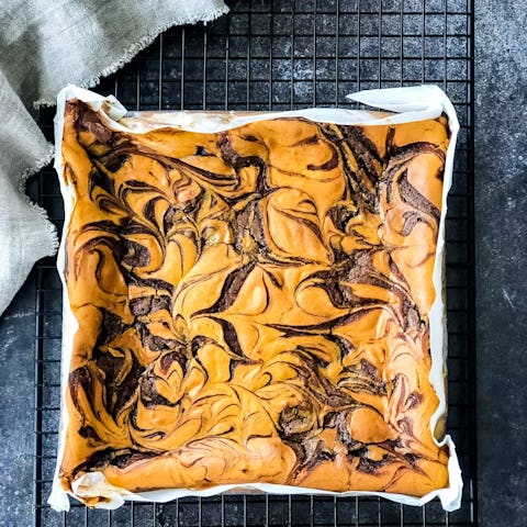 Pumpkin Cheesecake Swirl Brownies