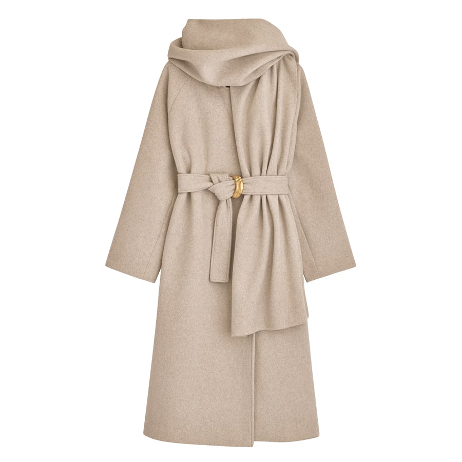 トレンチコート Carven Scarf Trench Coat With Detachable Scarf Carven Scarf Trench Coat | Neutrals | FARFETCH