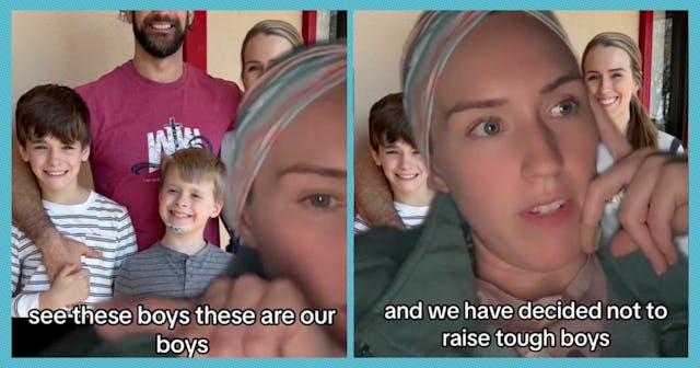 A mom explains why she's not teaching her sons to be tough.