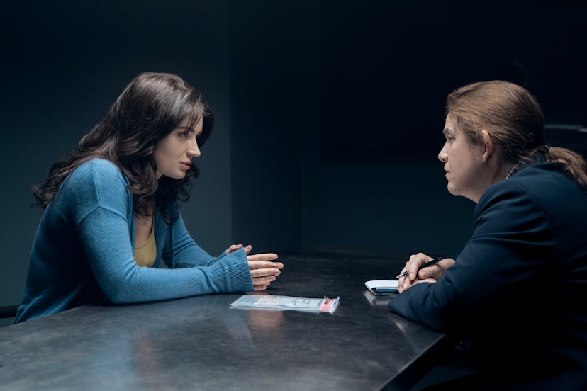 Eve Hewson and Donna Lynne Champlin on The Perfect Couple. Photo via Netflix