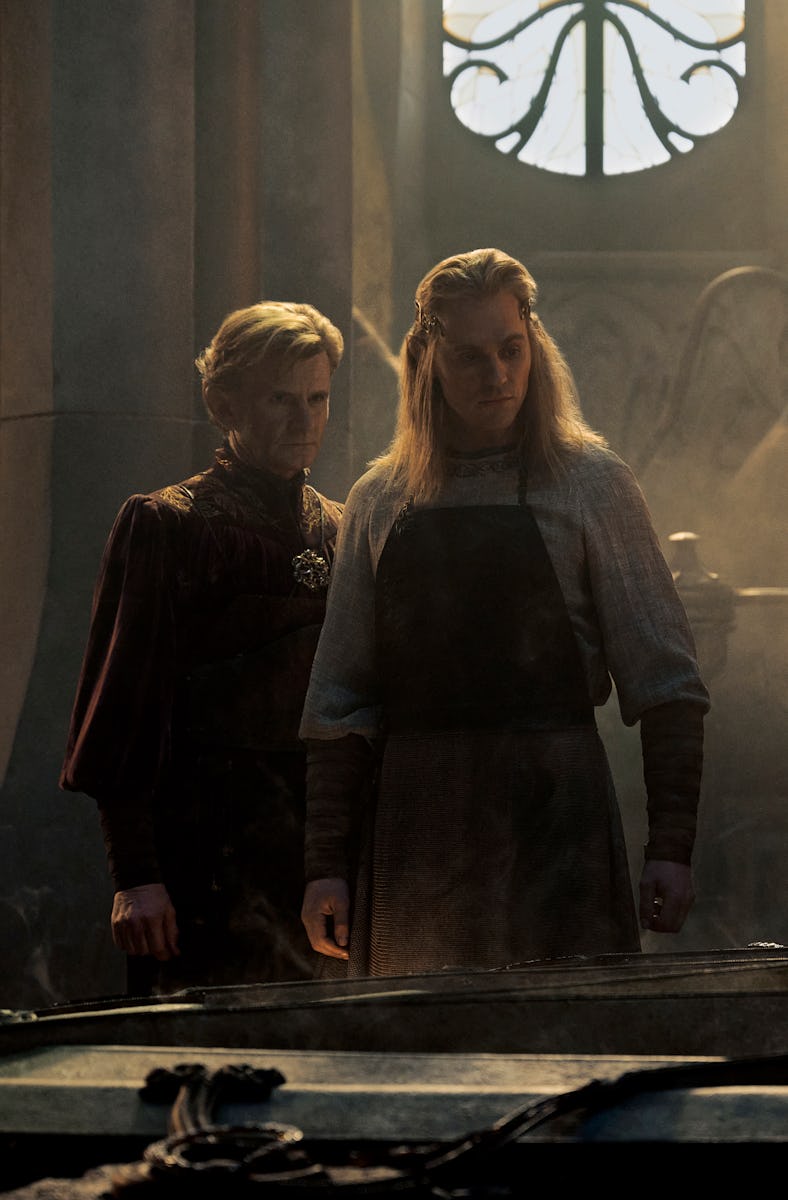Charles Edwards and Charlie Vickers in The Lord of the Rings: The Rings of Power