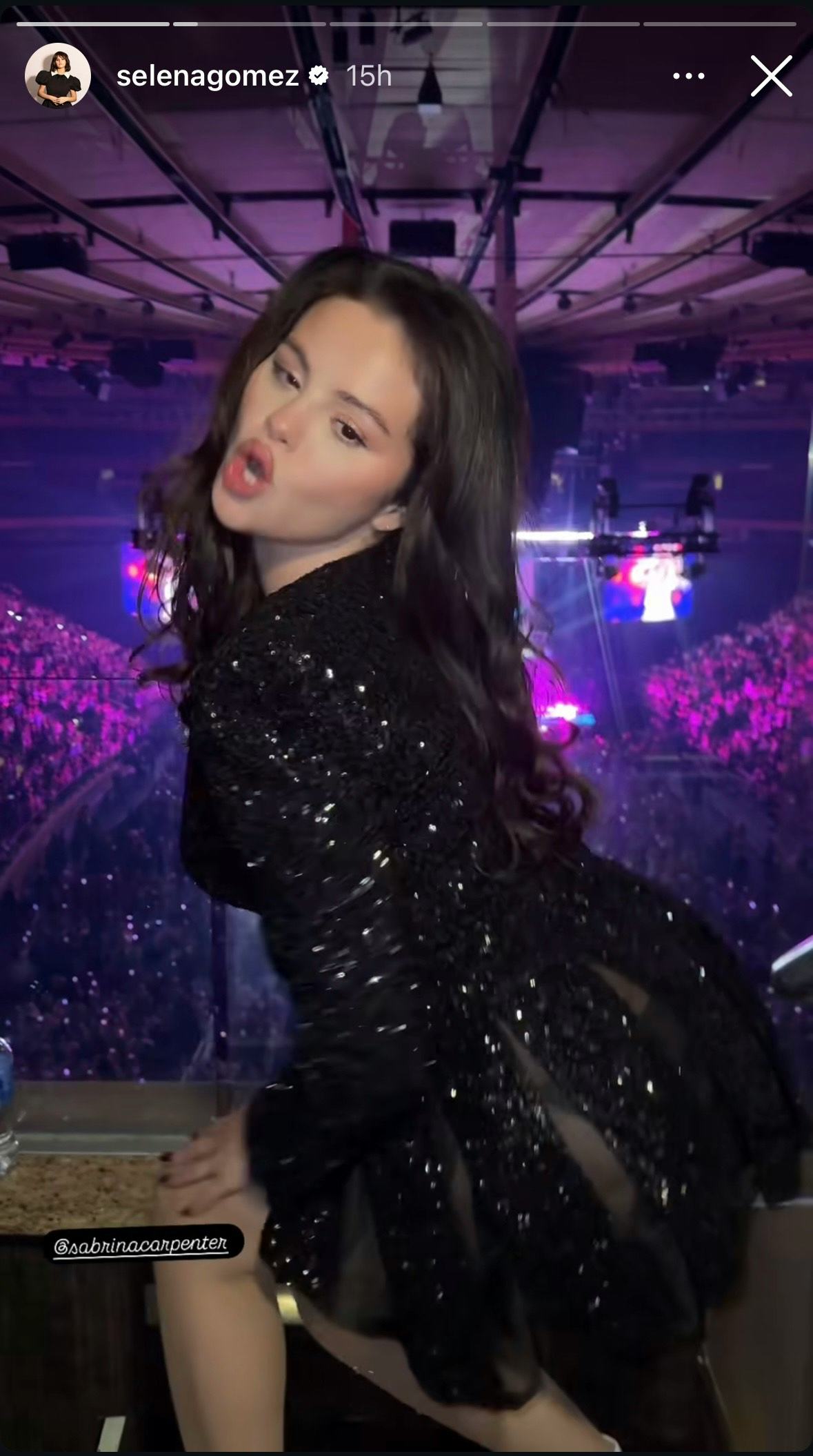 Selena Gomez&rsquo;s Sheer Plunging Peekaboo Dress Showed Off Her Black Thong