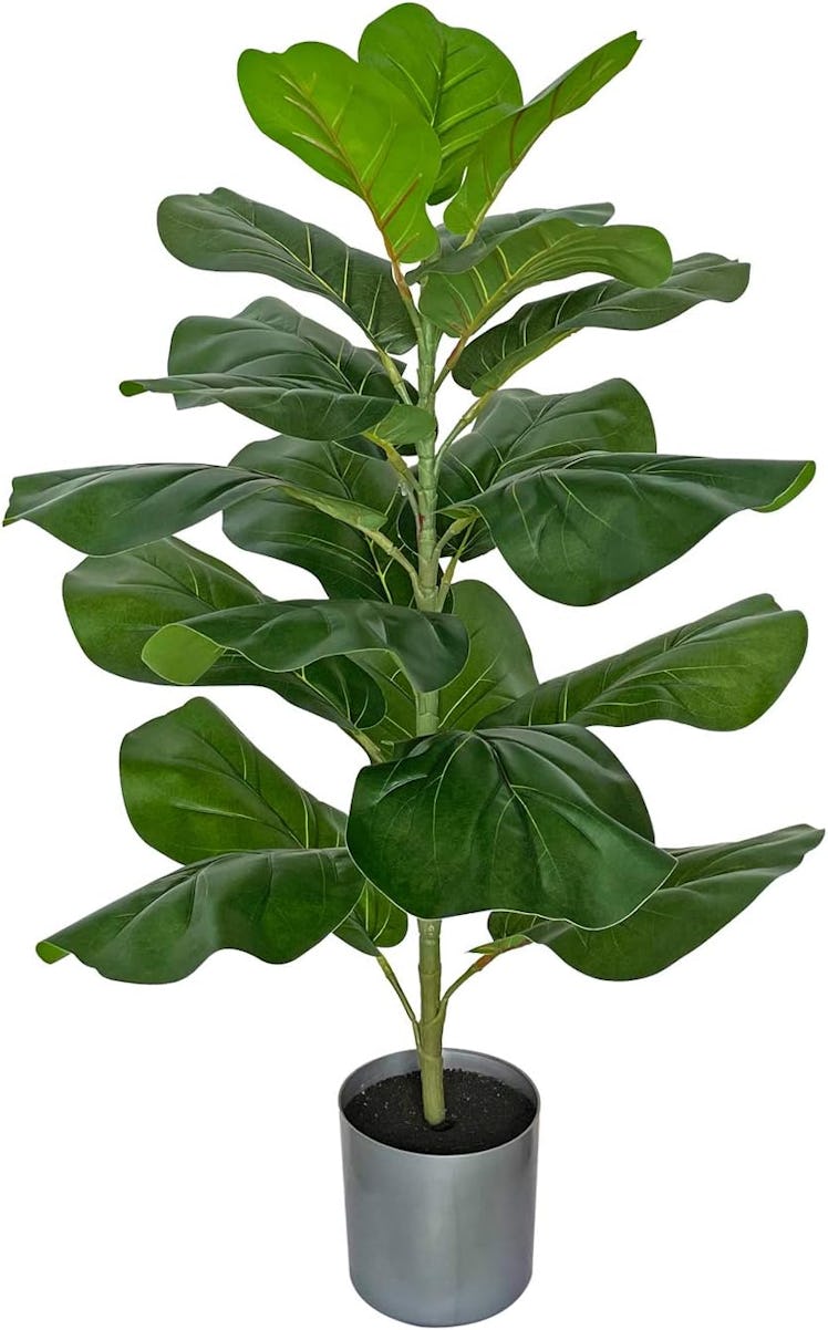 BESAMENATURE 30.5-Inch Little Artificial Fiddle Leaf Fig Tree