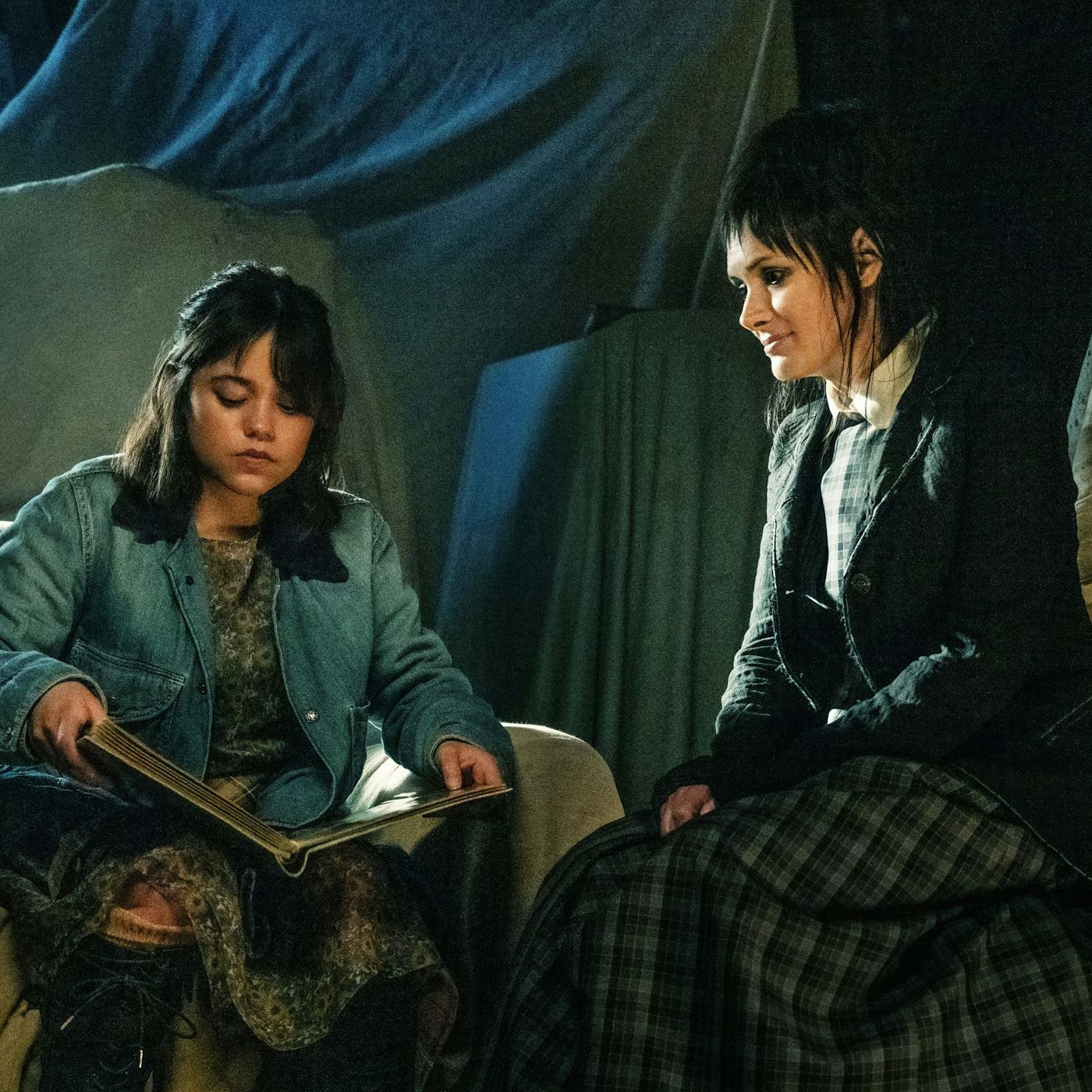 Jenna Ortega as Astrid and Winona Ryder as Lydia in 'Beetlejuice Beetlejuice'