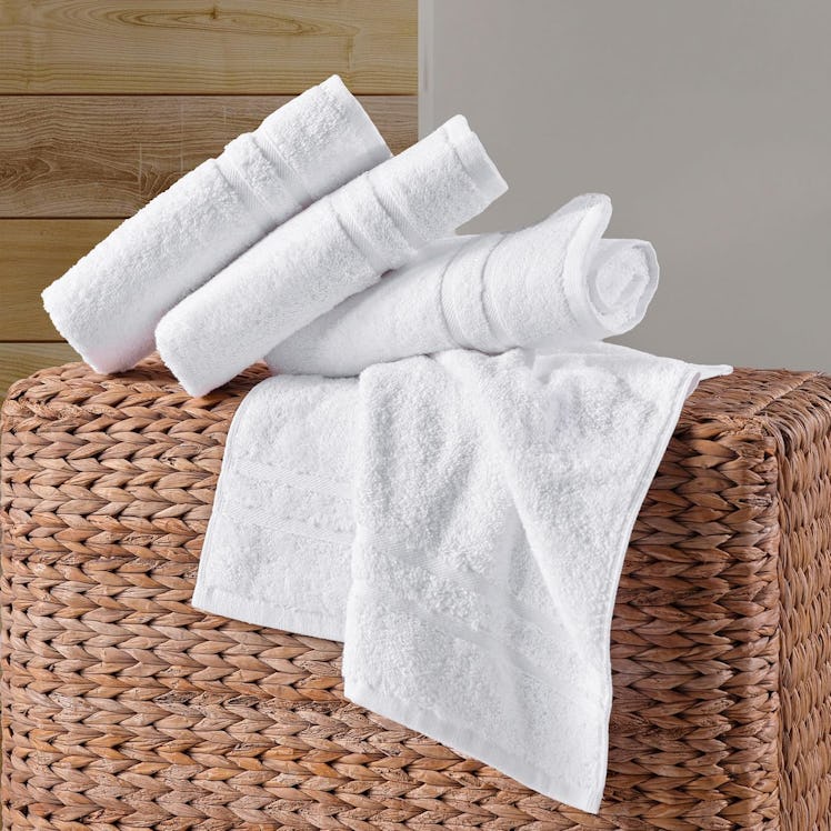 Hammam Linen Turkish Cotton Hand Towels (4-Pack)