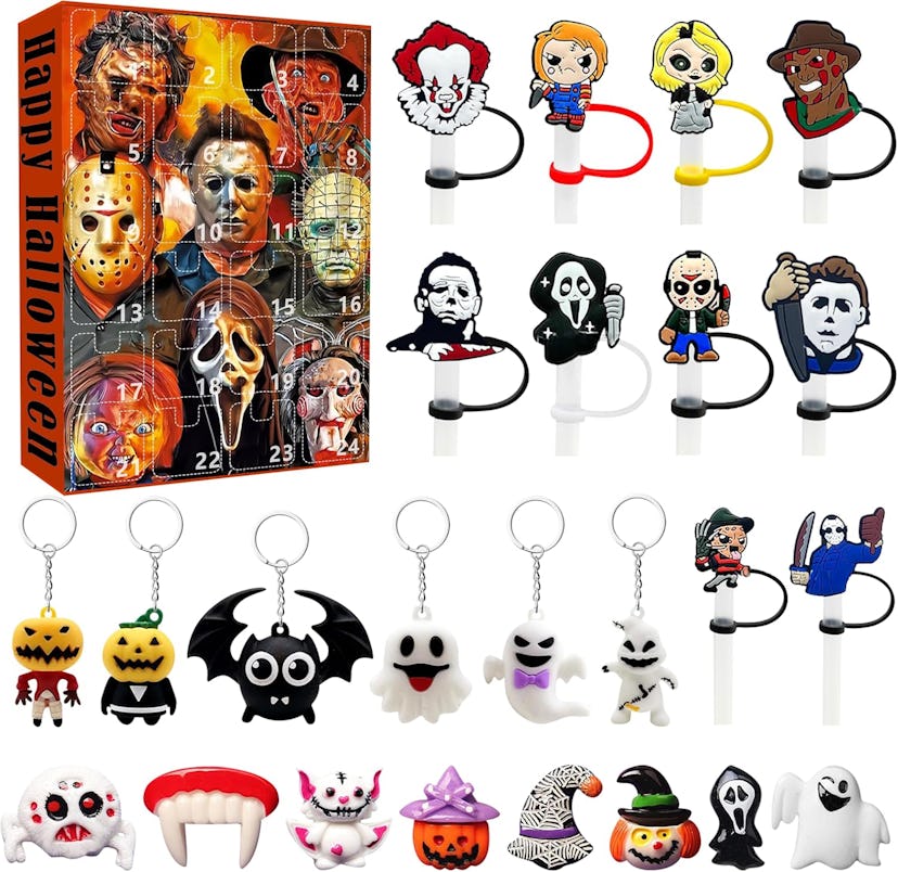 2024 Halloween Straw Toppers & Toys Advent Calendar