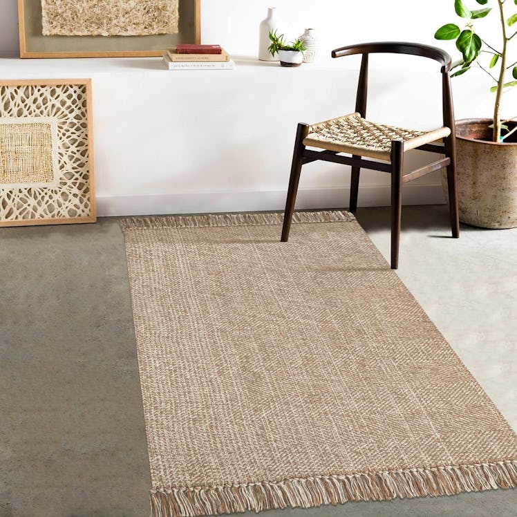 Collive Fringe Washable Area Rug