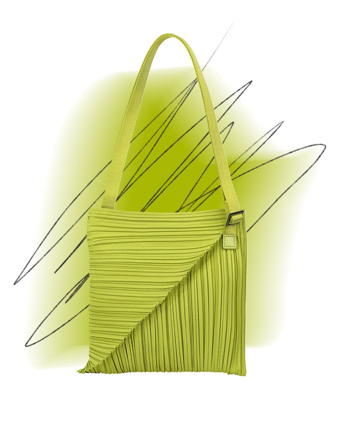Diagonal Pleats Bag