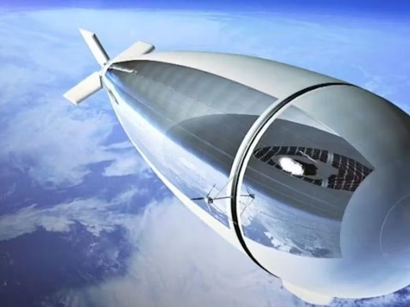An experimental aircraft like this solar-powered airship could someday play a role in providing inte...