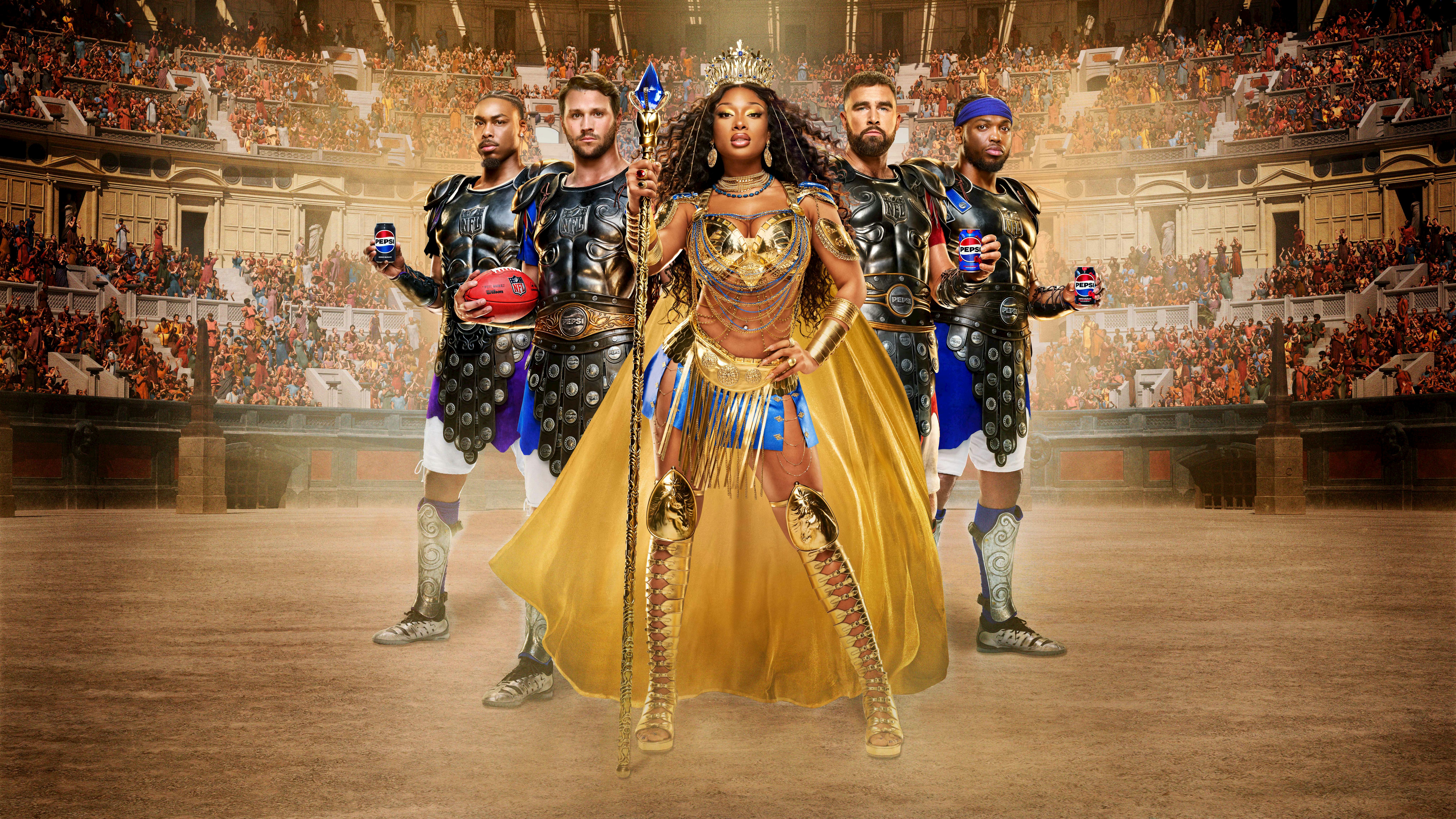 Megan Thee Stallion stars in Pepsi Zero&rsquo;s commercial with Travis Kelce, Josh Allen, Derrick Henry, a&hellip;
