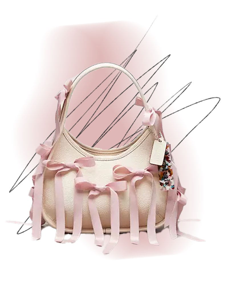 Ergo Bag In Coachtopia Leather With Allover Bows